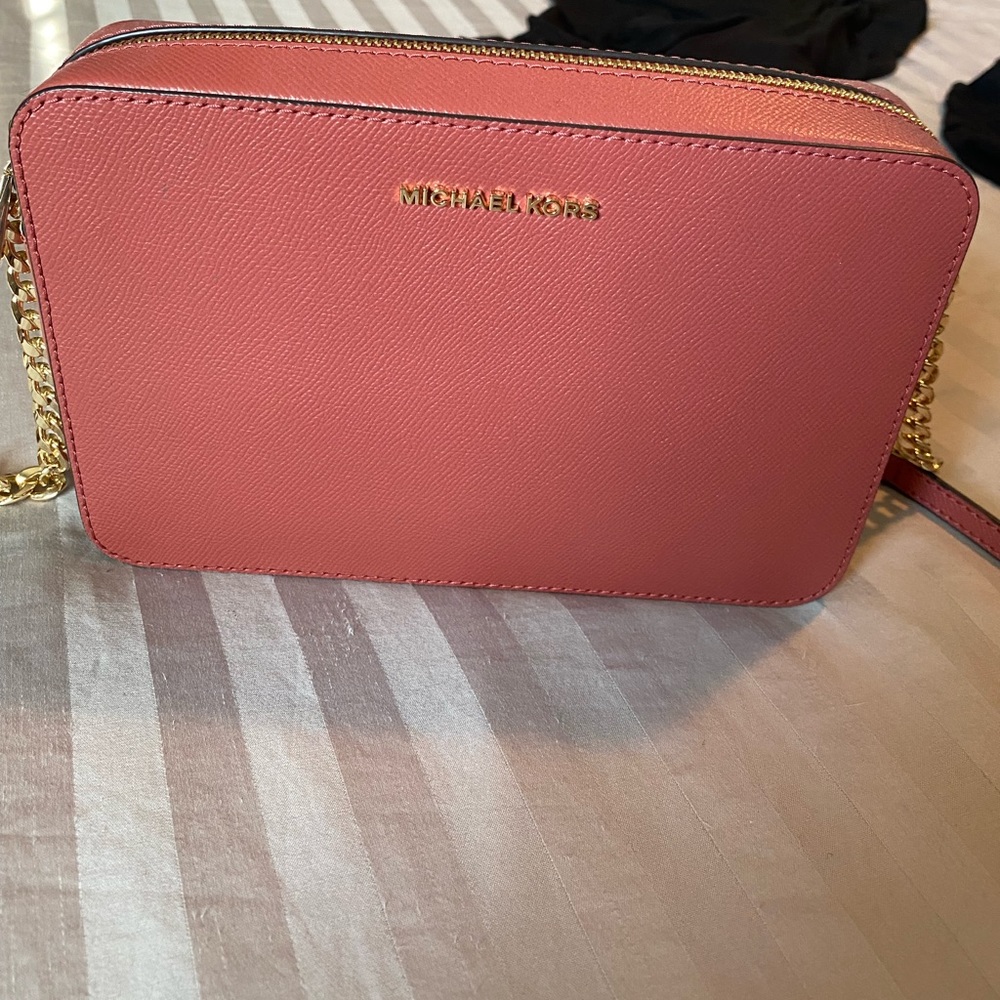 Michael Kors Leather Jet Set East West Crossbody